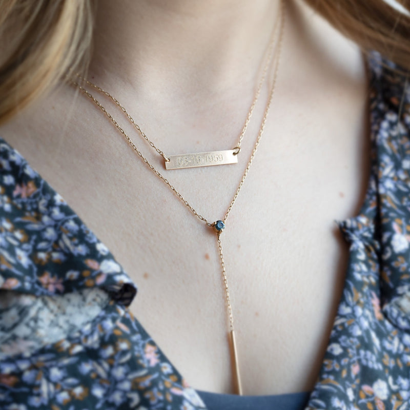 buy:the-blue-sapphire-gemstone-lariat-necklace-10k-yellow-gold,the-personalized-save-the-date-nameplate-necklace-yellow-gold-filled