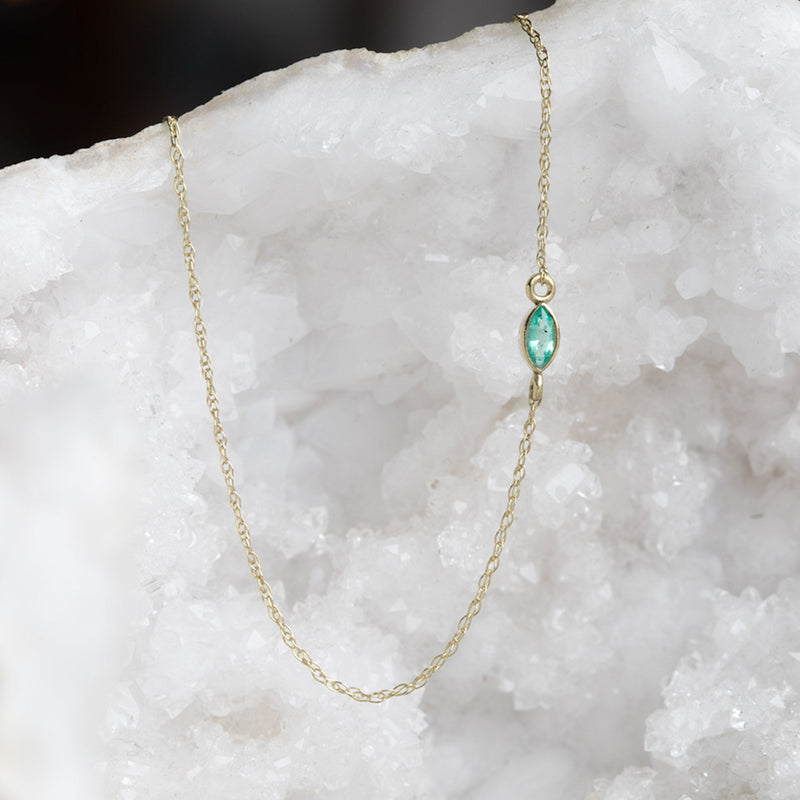 The Teensy Emerald Necklace | Gold Filled