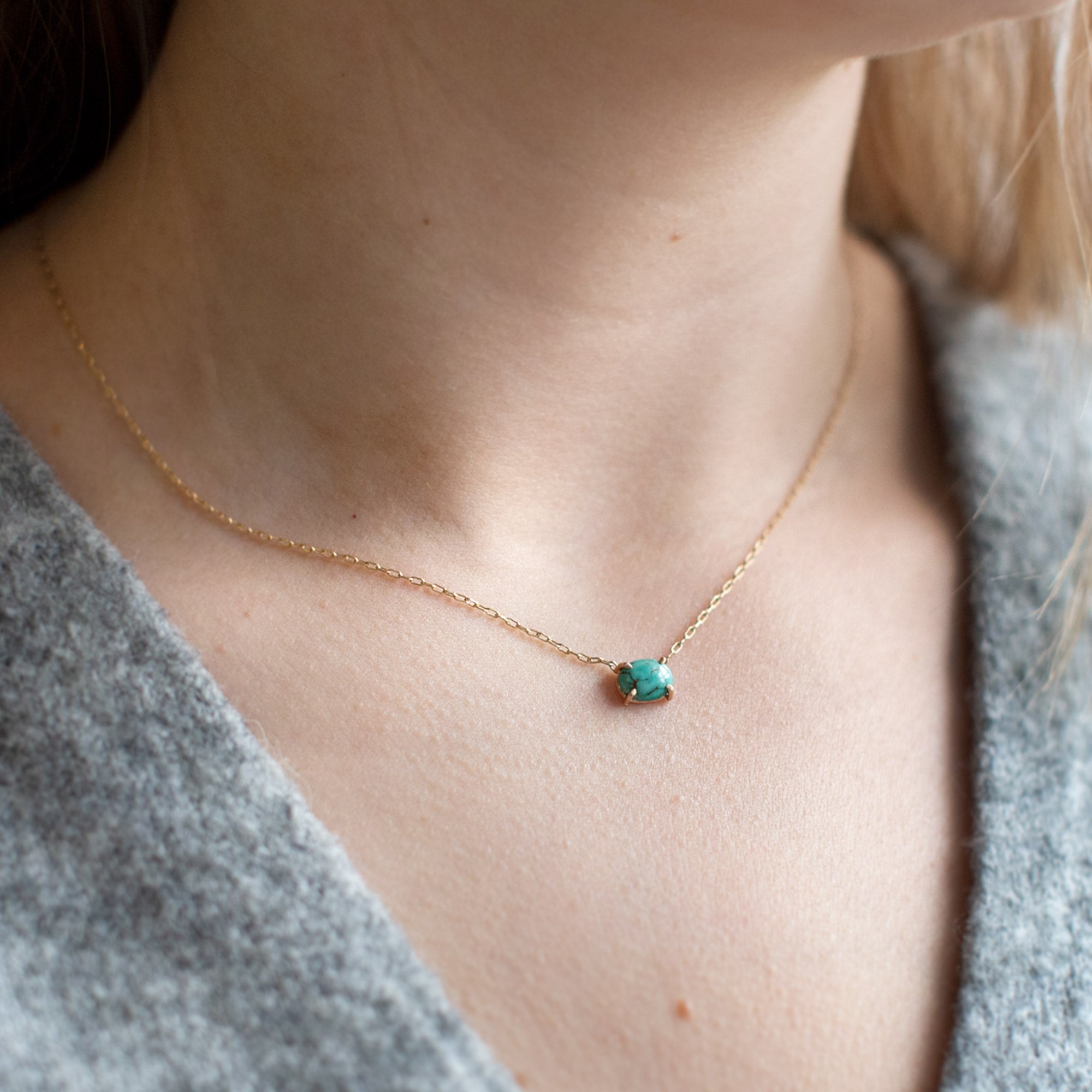 The Turquoise Necklace | Gold Filled