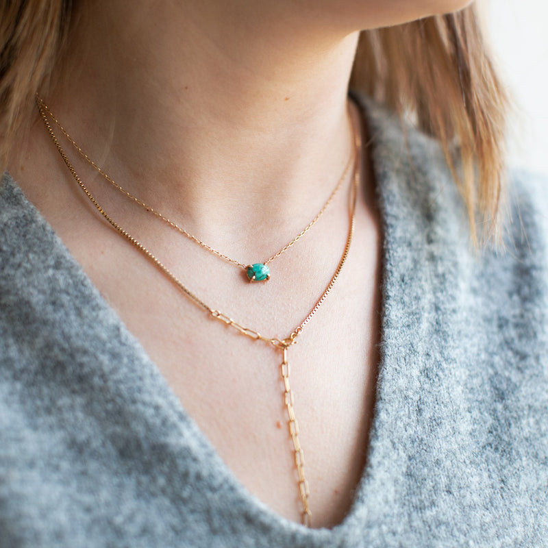 The Turquoise Necklace | Gold Filled