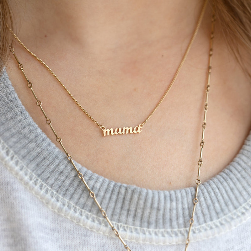 The Mama Necklace | Yellow Gold Filled