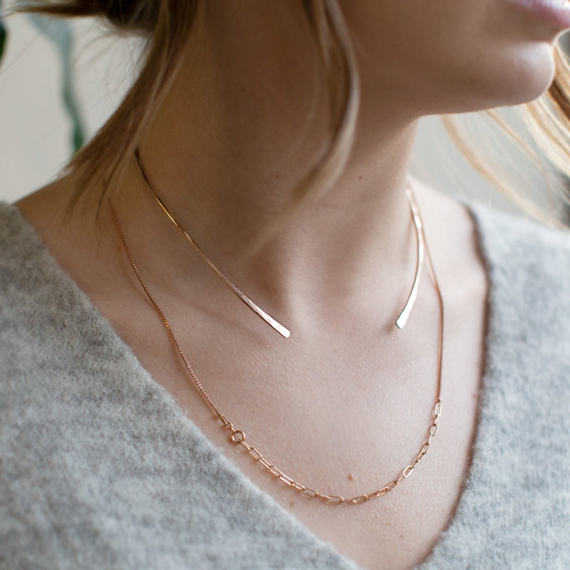 buy:the-open-cuff-necklace-rose-gold-filled,the-4-in-1-cable-chain-necklace-14k-rose-gold