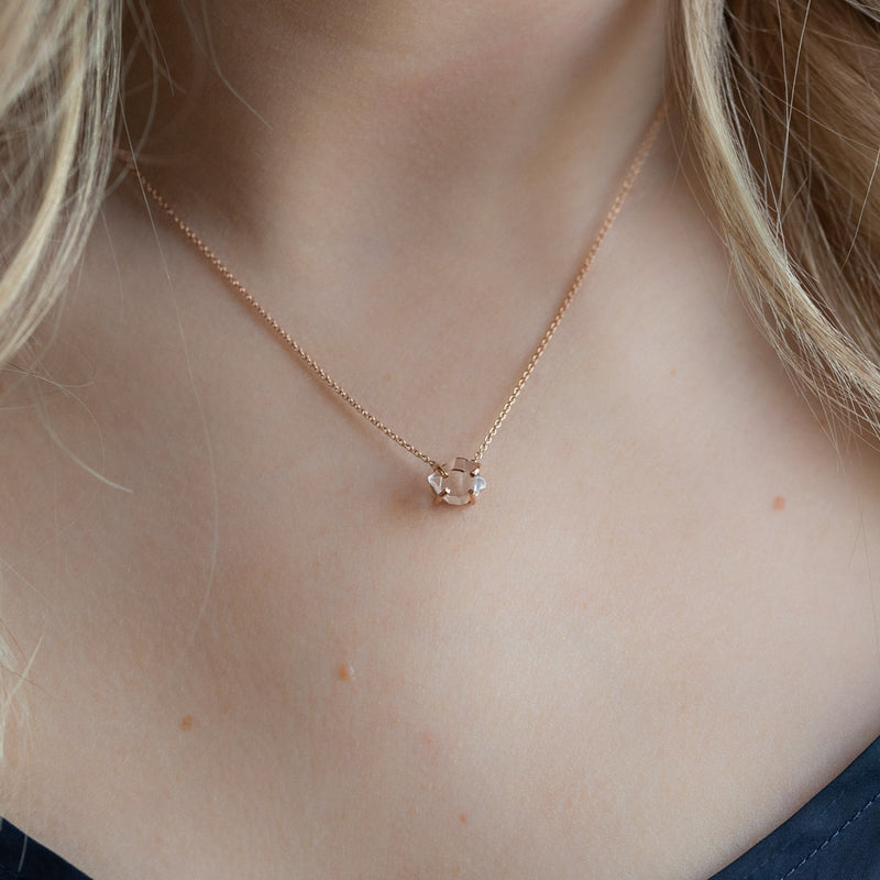 The Herkimer Diamond Necklace | Rose Gold Filled