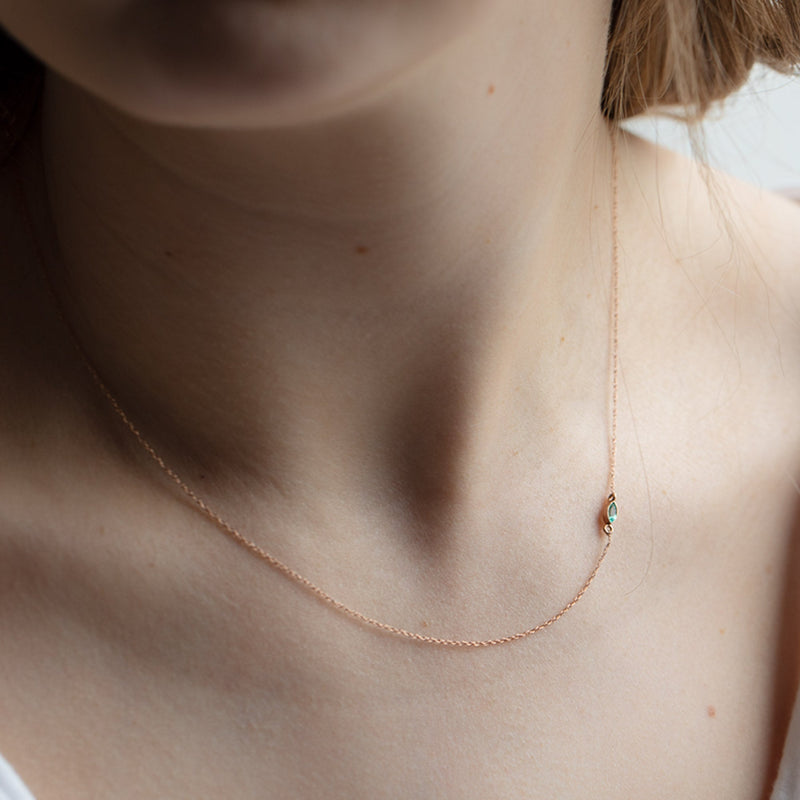 The Teensy Emerald Necklace | Gold Filled