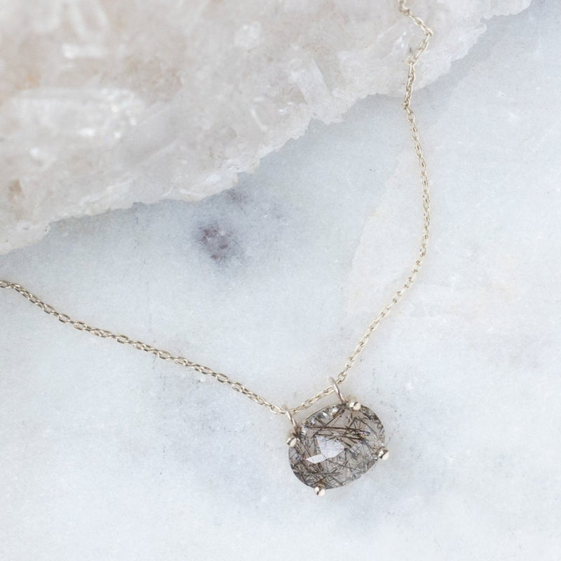 The Tourmaline in Quartz Necklace | Sterling Silver