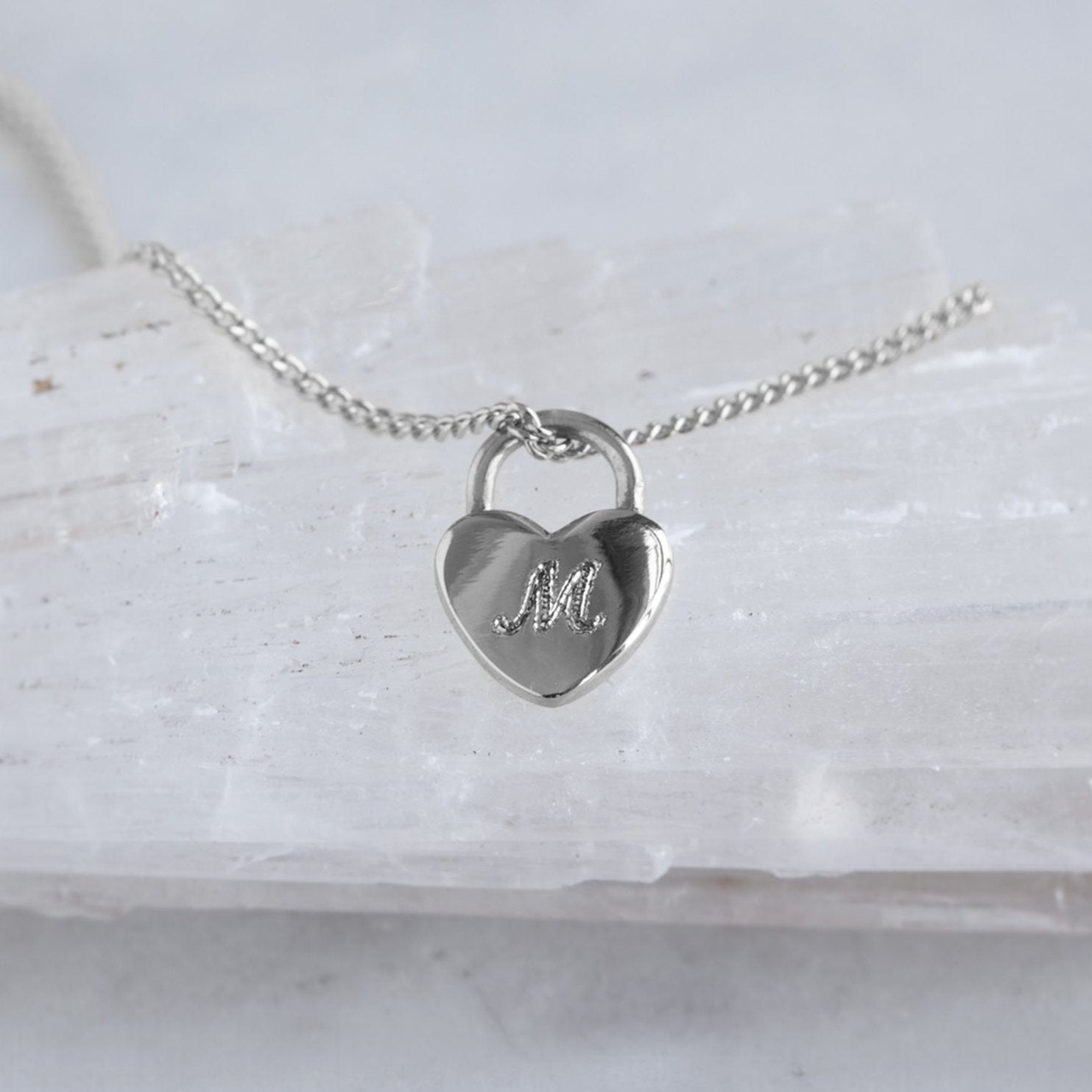 The Personalized Heart Lock Necklace | Sterling Silver