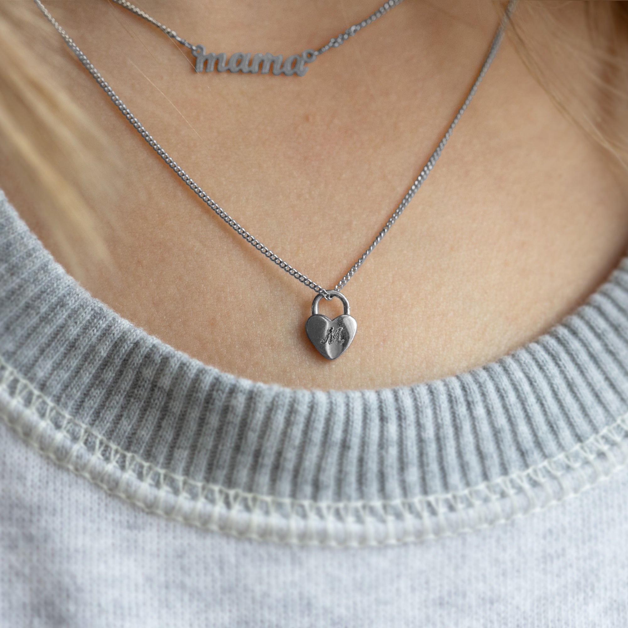 The Personalized Heart Lock Necklace | Sterling Silver