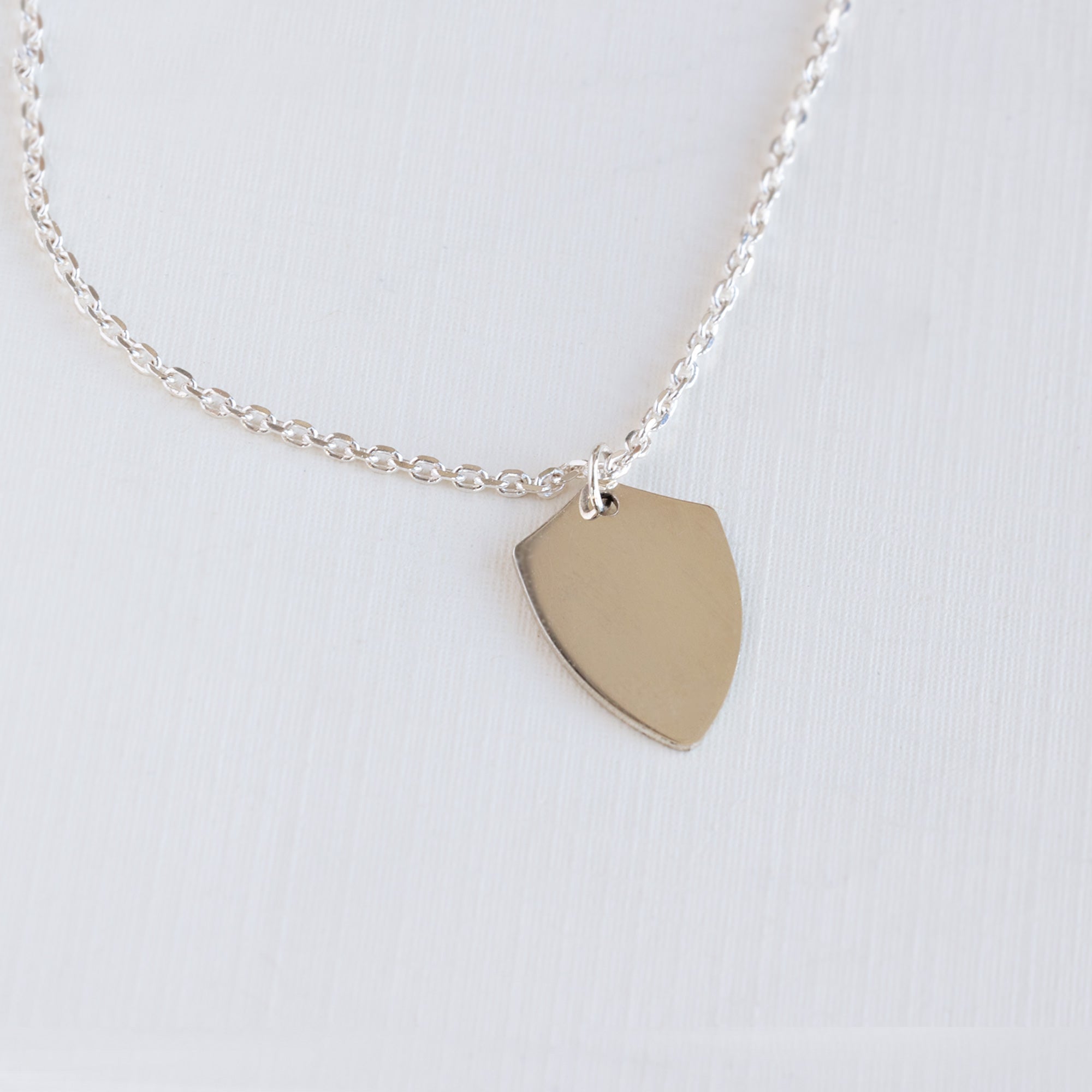 The Personalized Shield Pendant Necklace | Sterling Silver