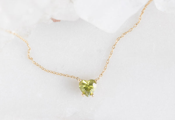 Peridot heart store necklace