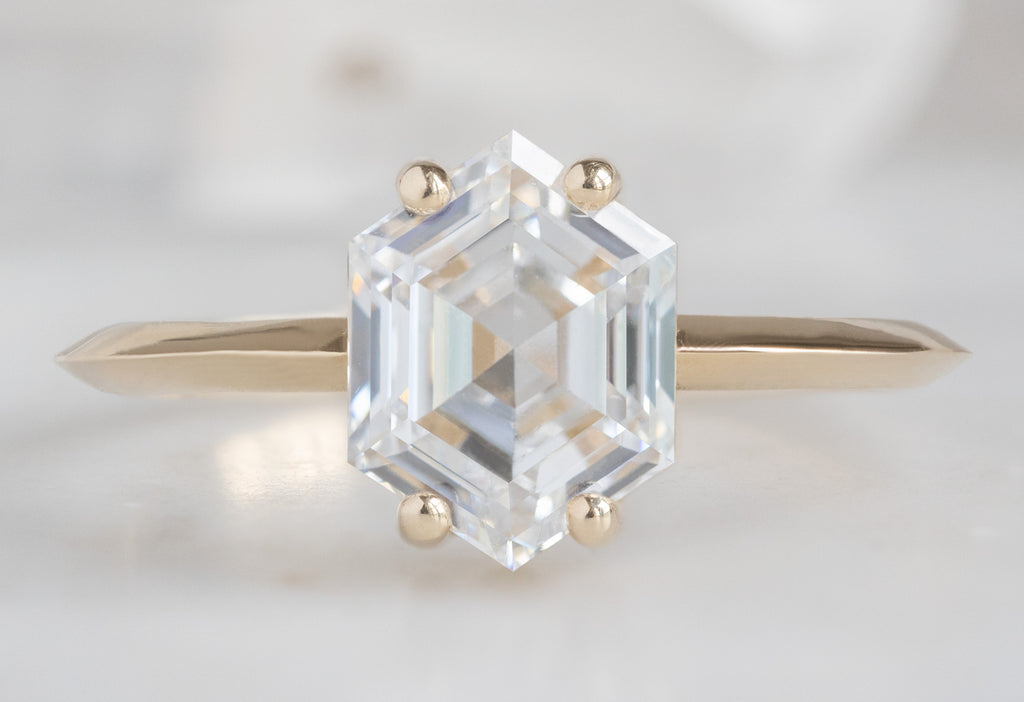 The Bryn Ring with a 1.6ct Lab Grown Hexagon Diamond