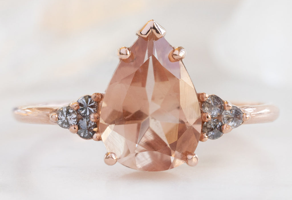 The Ivy Ring with a Pear-Cut Sunstone