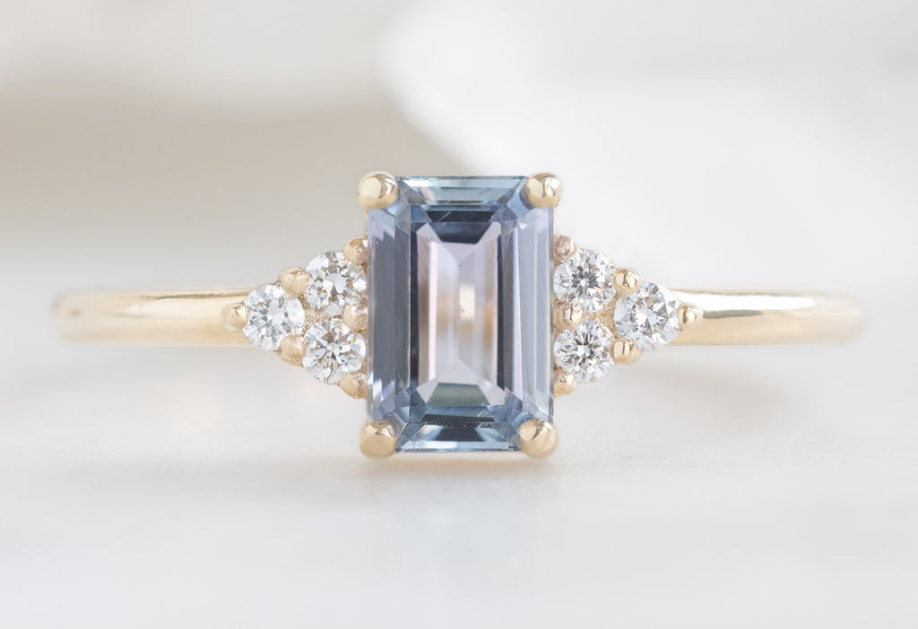 The Ivy Ring with an Emerald-Cut Tanzanite