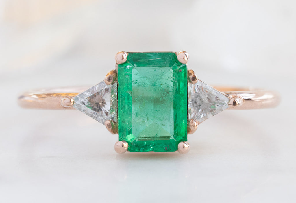 The Jade Ring with an Emerald-Cut Emerald