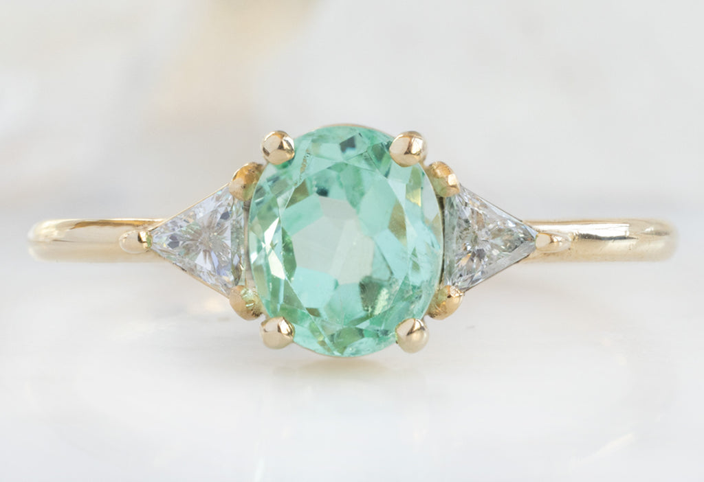 The Jade Ring with an Oval-Cut Emerald