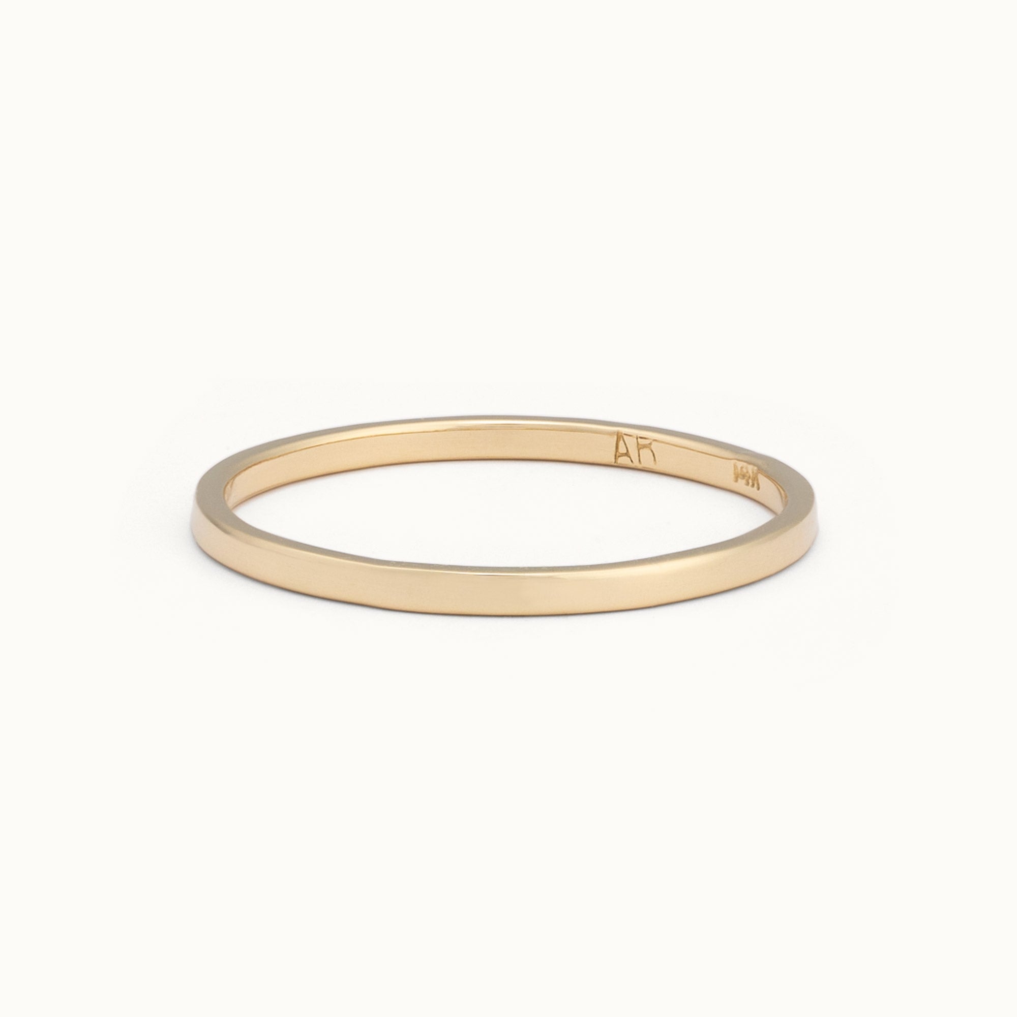 The Gold Stacking Wedding Ring | Smooth Texture in 14K Yellow Gold