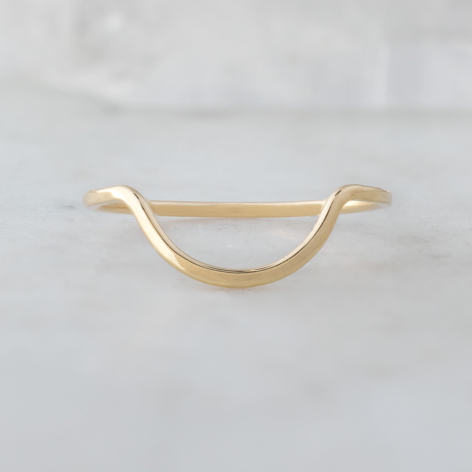 Gold Arc Stacking Band | 14K Yellow Gold