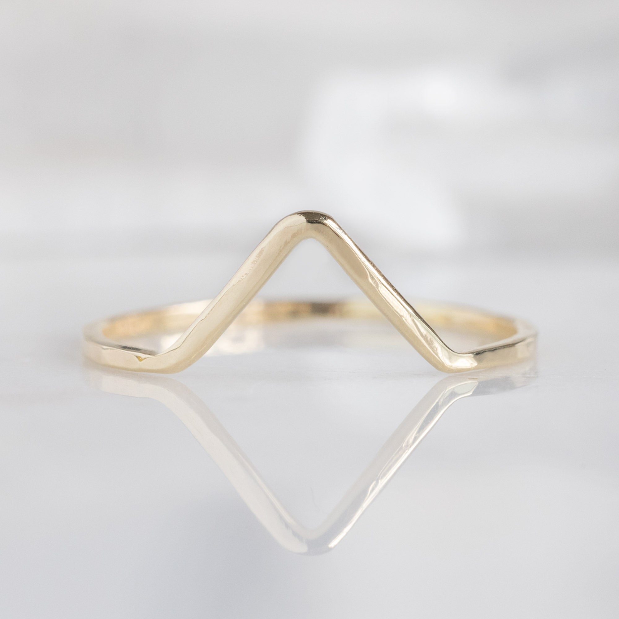 One of a Kind Gold Peak Stacking Band | 14K Yellow Gold