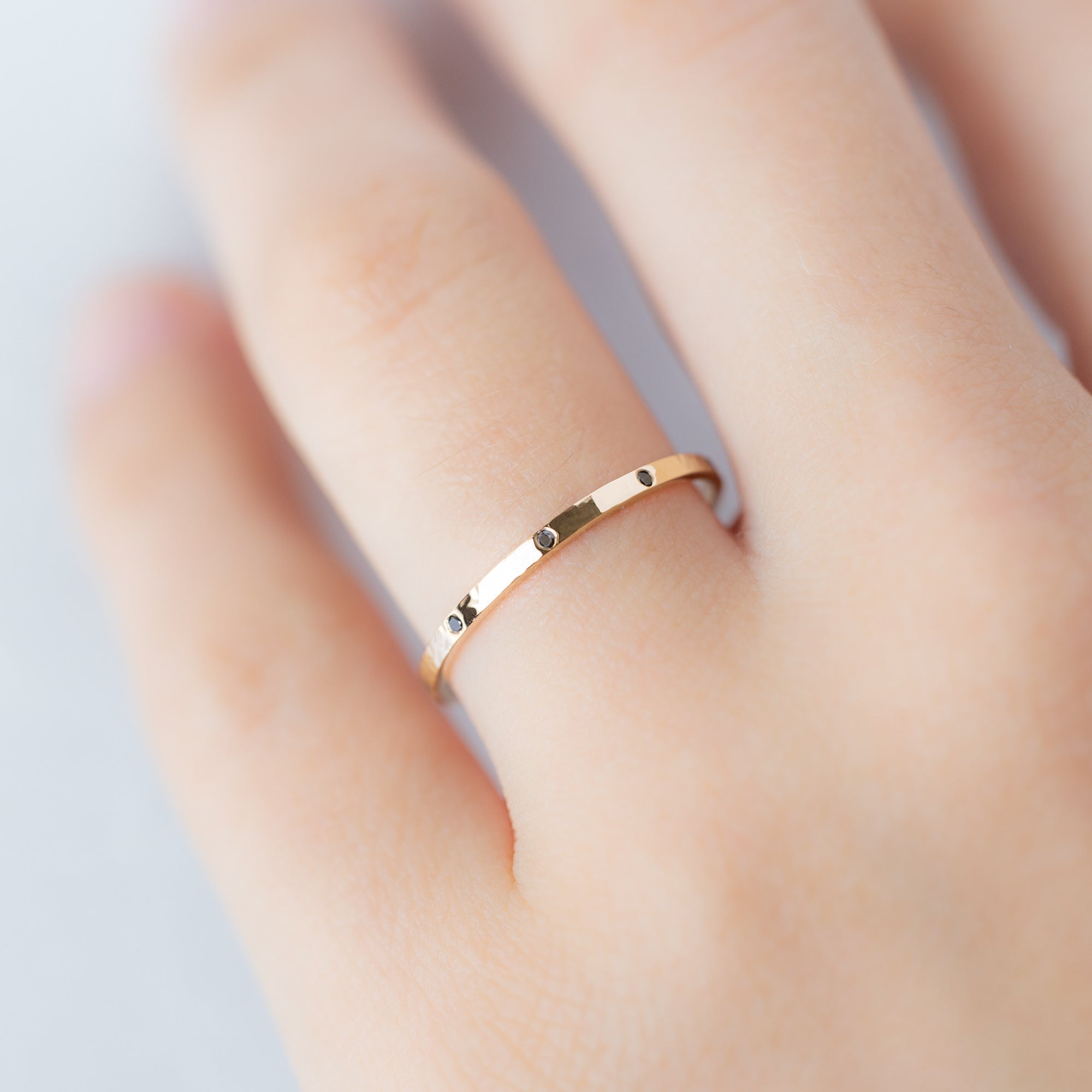 The Black Diamond Eternity Band | 14K or 18K Yellow Gold