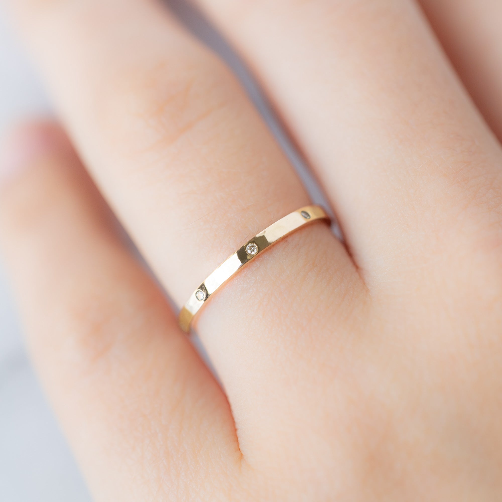 The Salt and Pepper Diamond Eternity Band | 14K or 18K Yellow Gold