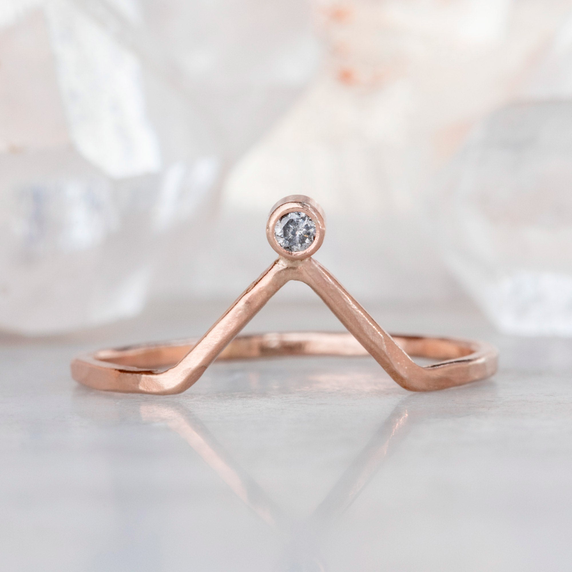 Horizon Crown Stacking Band | 14K Rose Gold