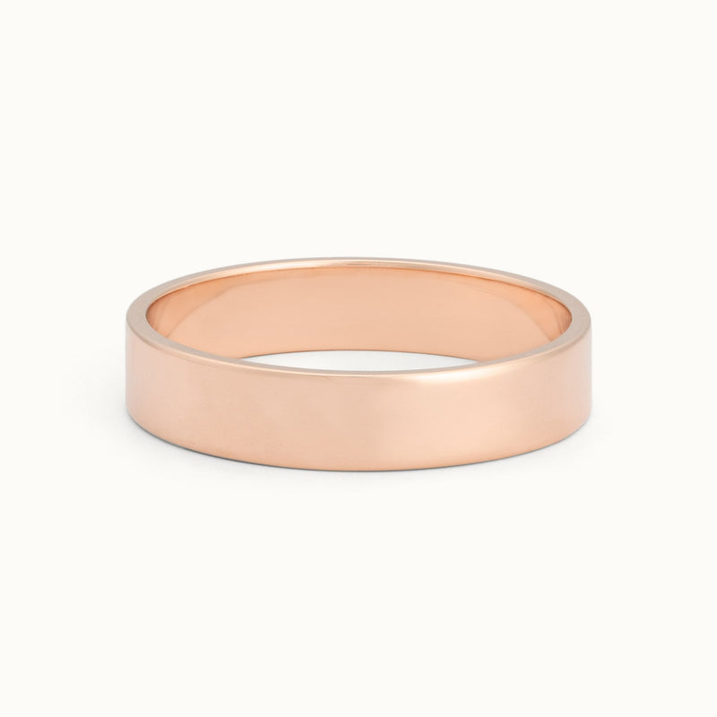 The Unisex Gold Wedding Band | 14K Rose Gold