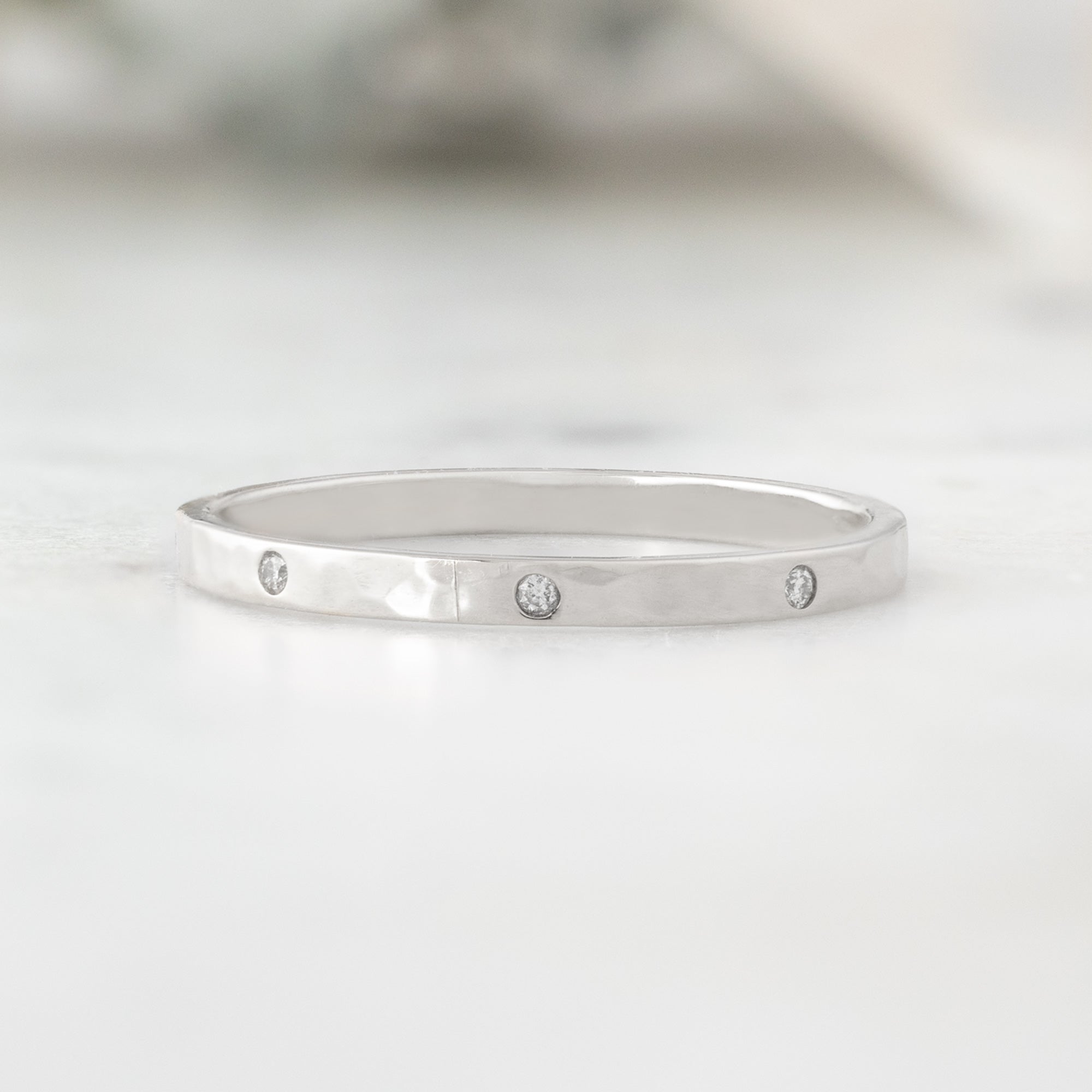 The Salt and Pepper Diamond Eternity Band | 14K or 18K White Gold