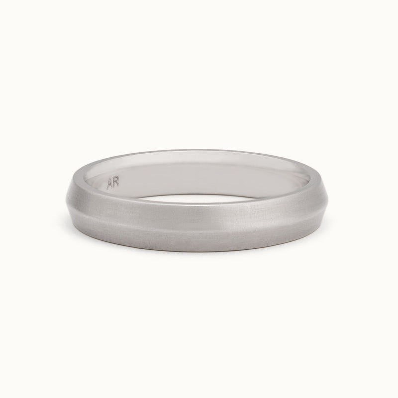 The Knife Edge Wedding Band | 14K White Gold