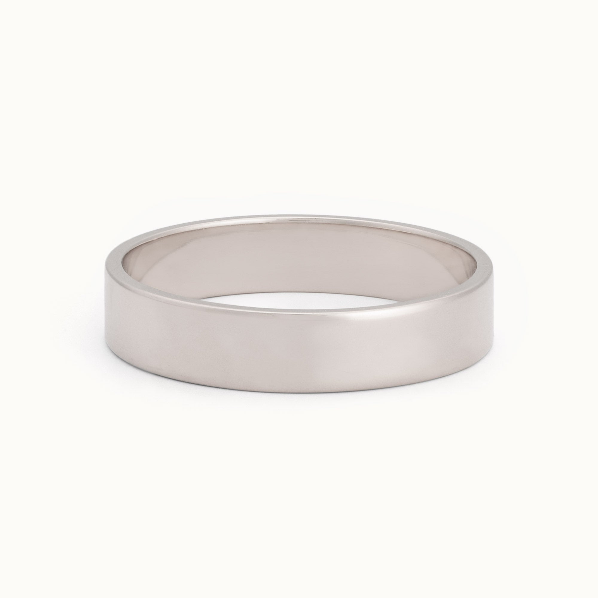 The Unisex Gold Wedding Band | 14K White Gold